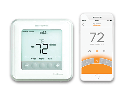 smart thermostat installed by Hillside